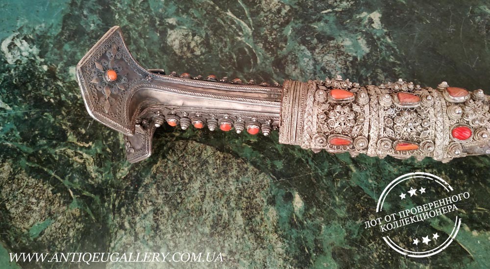 Эксклюзивный Ятаган серебро,кораллы