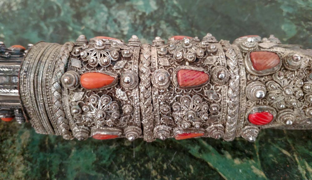 Эксклюзивный Ятаган серебро,кораллы