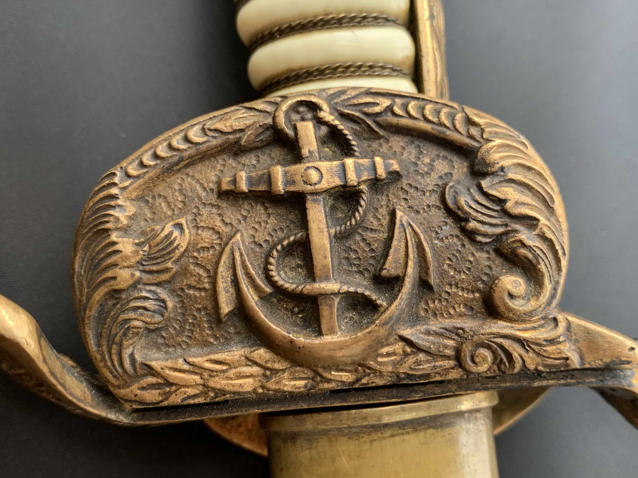 Немецкая парадная сабля офицера ВМФ Кригсмарине образца 1923 года. E&F.Horster, Solingen