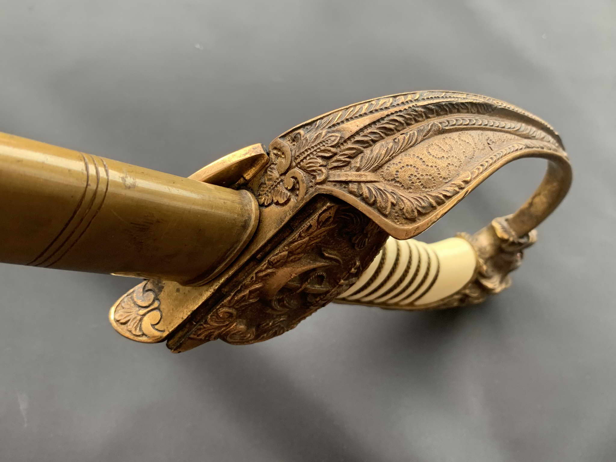 Немецкая парадная сабля офицера ВМФ Кригсмарине образца 1923 года. E&F.Horster, Solingen