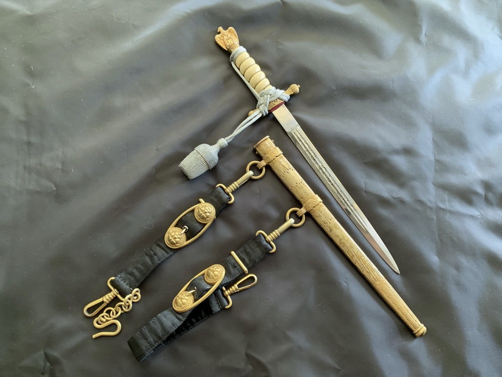 Немецкий морской кинжал Krigsmarine образца 1938 года 2 тип Полный комплект