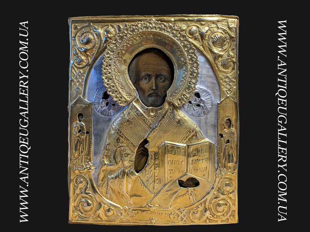 Икона Николай чудотворец с предстоящими