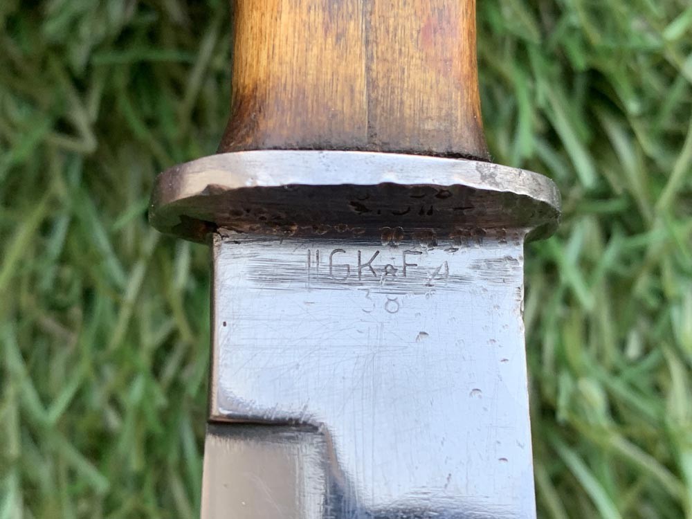 Нож типа INFANTERIEMESSER 42 штатный пехотный нож вермахта обр. 1942 г., Германия. После военный !