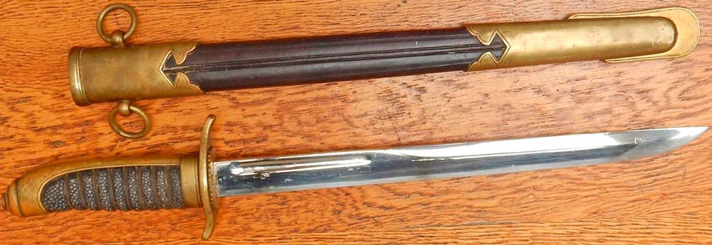 Японский морской офицерский кортик образца 1873 года.