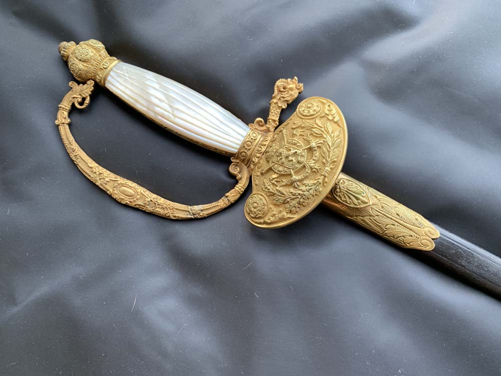 Заказная шпага гражданского чиновника Вторая империя, Франция.