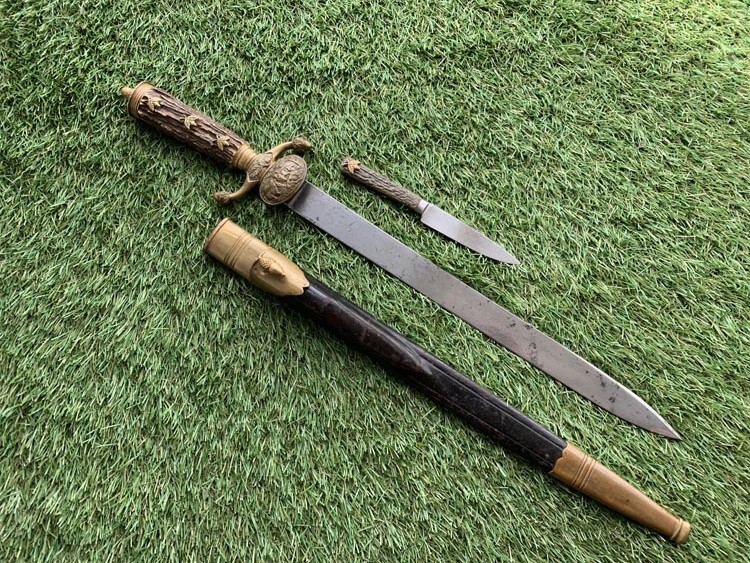 Охотничий кинжал Хиршфангер. Производство Carl Kaiser & Co., Solingen