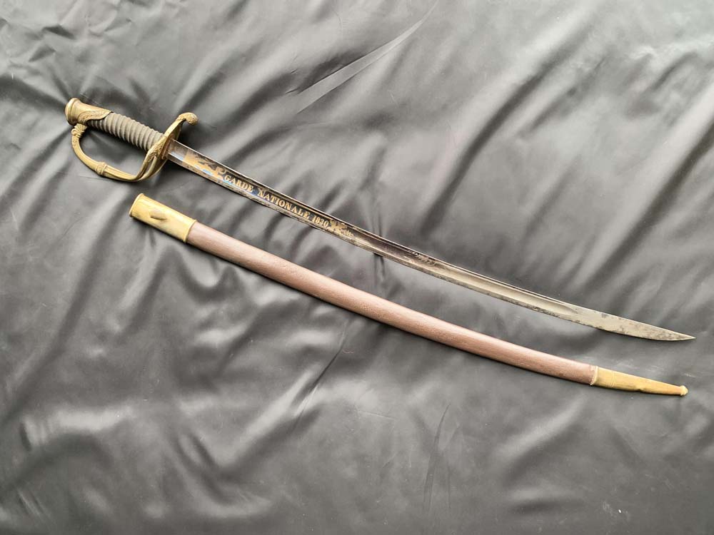 Французская офицерская пехотная сабля образца 1821 года производитель Coulaux Freres, Klingenthal