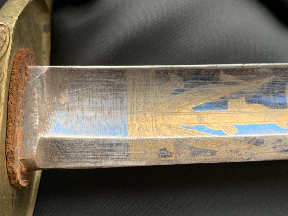 Французская офицерская пехотная сабля образца 1821 года производитель Coulaux Freres, Klingenthal