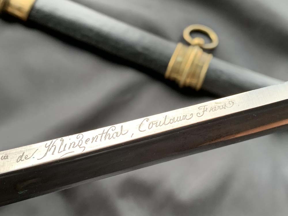 Морская французская офицерская сабля производитель Coulaux Freres, Klingenthal