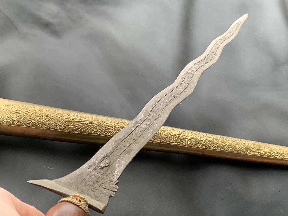 Малайский кинжал крис начала XX века