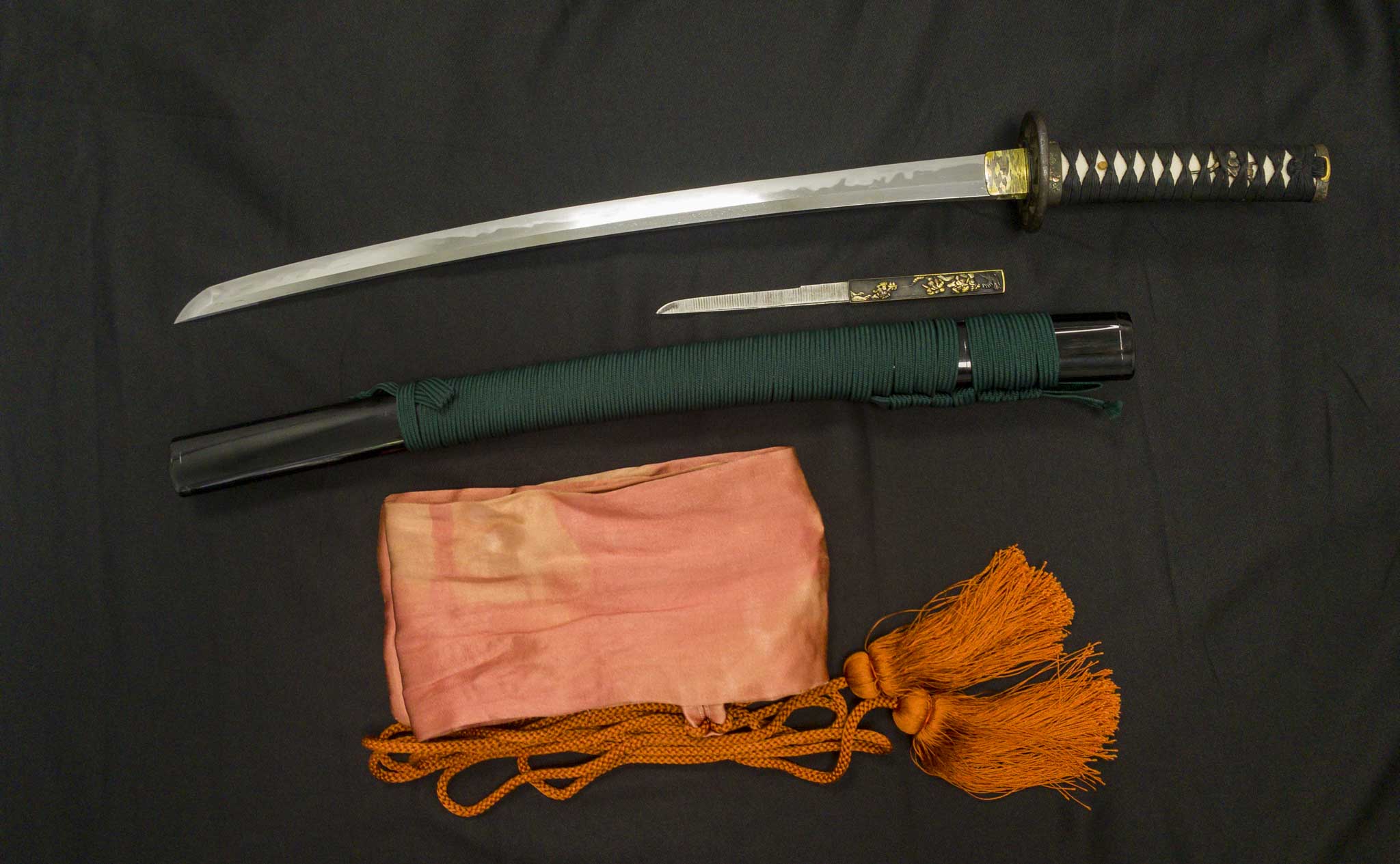 Антикварный Японский меч Вакидзаси в ножнах Коширае.  Период Эдо (1603—1867).