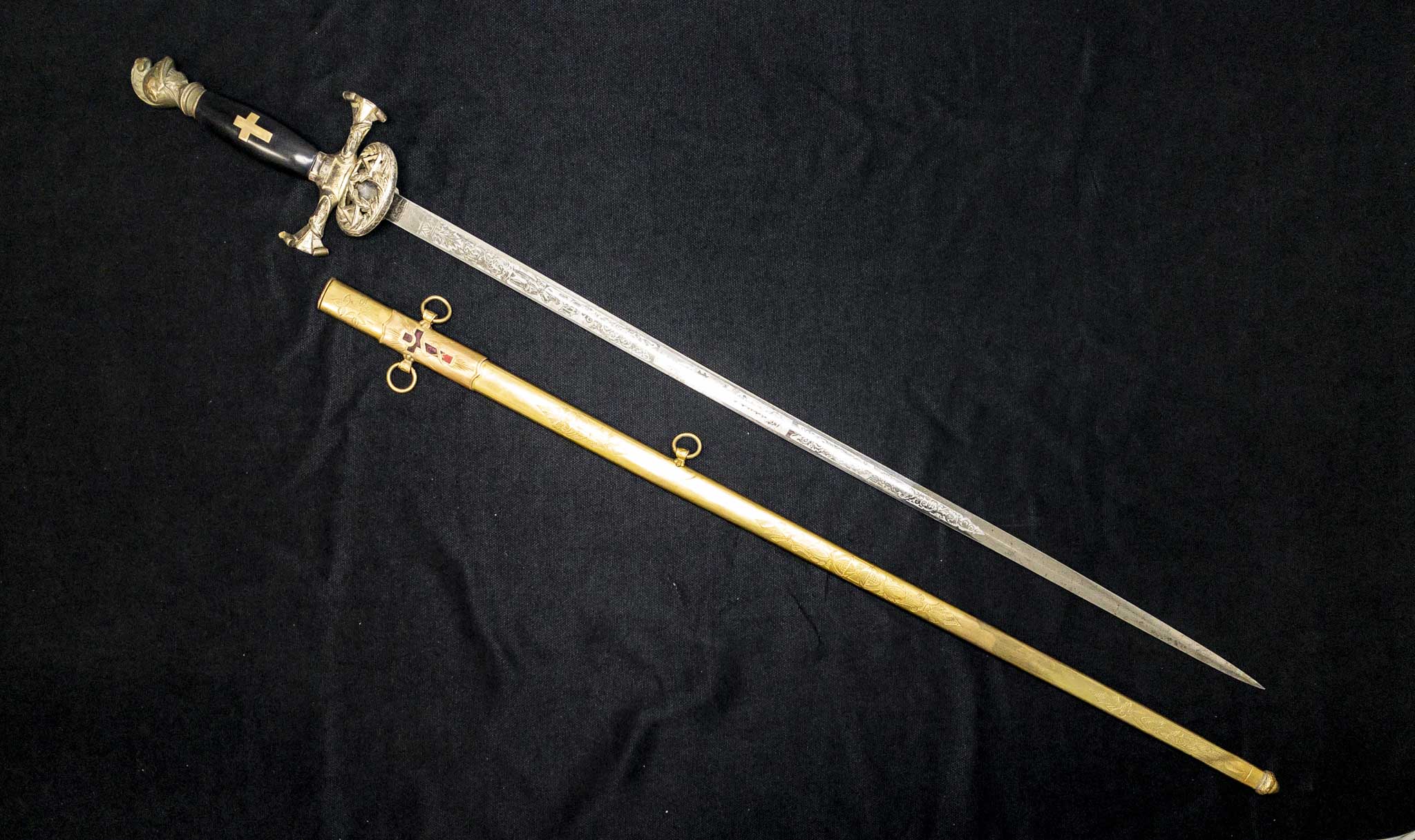 Ритуальная шпага рыцаря масонского ордена KM 403- RA Генерал-капитан Ames Sword Co