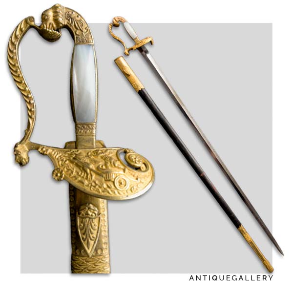 Французская шпага старшего офицера, 1 Империя, начало Реставрации.