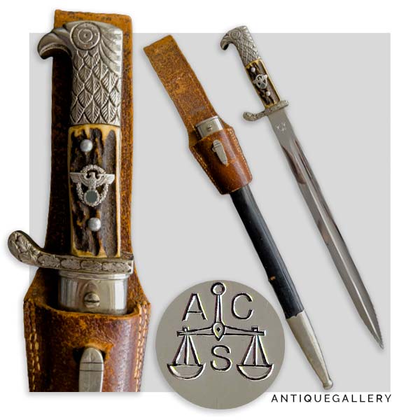 Штык полиции период Третьего Рейха Производитель ALEXANDER COPPEL SOLINGEN (ACS) 