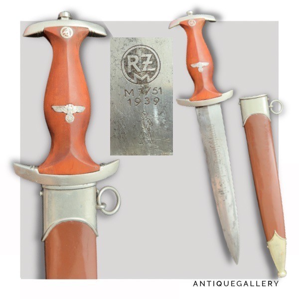 German SA Dagger Third Reich RZM M7/51 Anton Wingen
