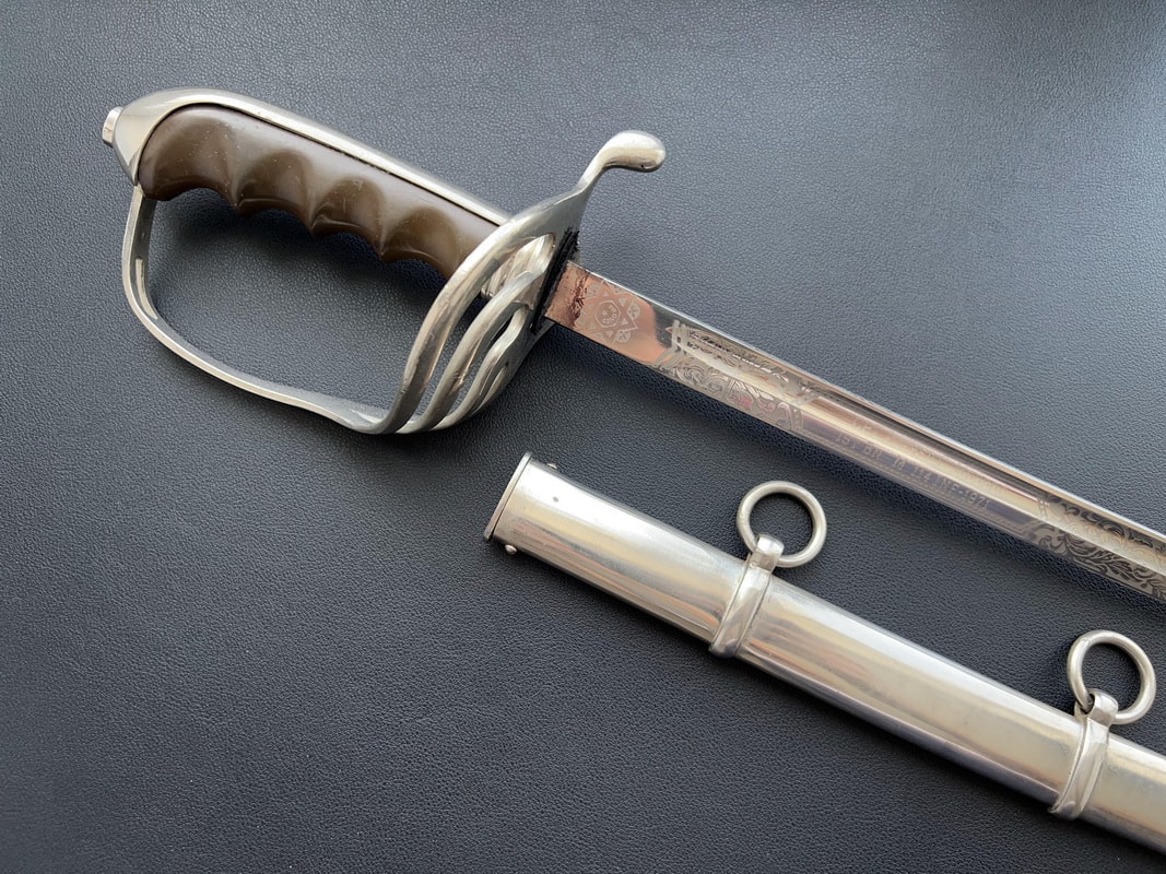 Артилерійська шабля з травленням періоду Громадянської війни в США