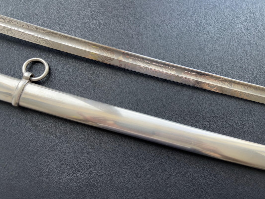 Артилерійська шабля з травленням періоду Громадянської війни в США