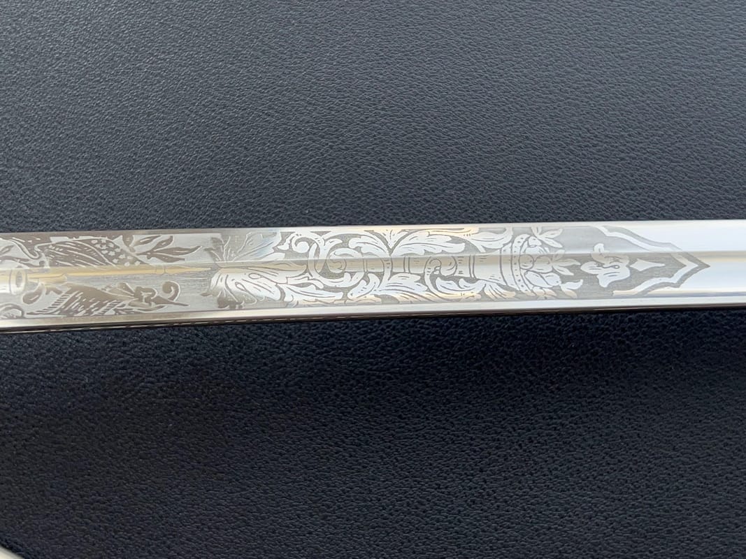 Артилерійська шабля з травленням періоду Громадянської війни в США