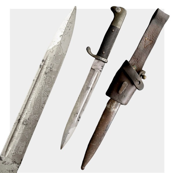 Парадный штык к винтовке Маузера KS98 образца 1898 года, производитель Eickhorn Solingen, «Акулий зуб» с изысканным травлением