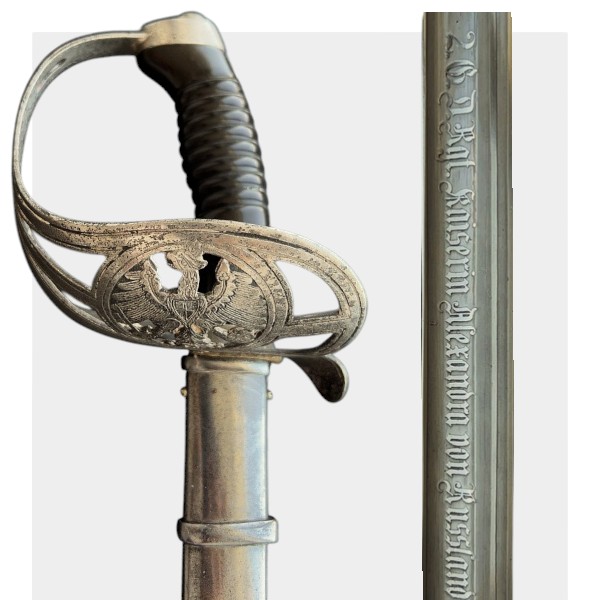 Прусский палаша образца 1889 года, 2-го драгунского полка подшефного Императрице Александре Романовой